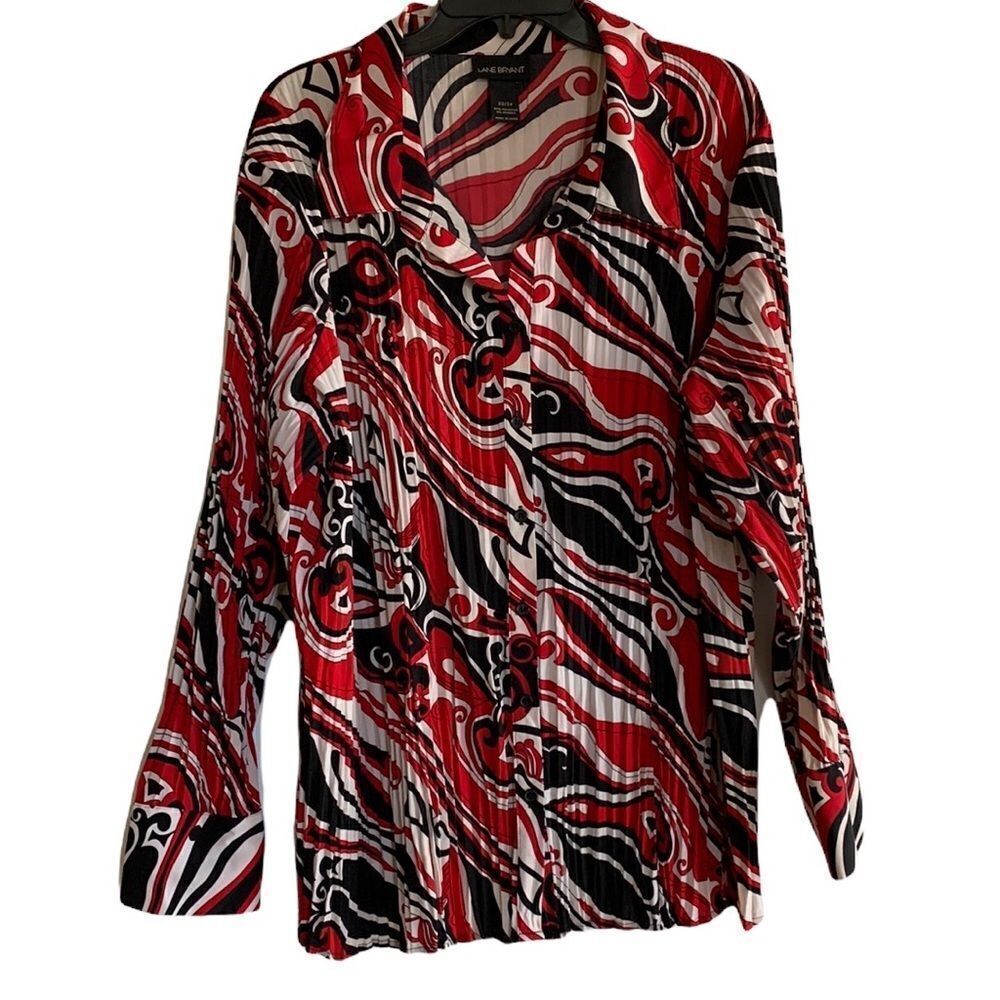 LANE BRYANT 22-24 long sleeve button up blouse